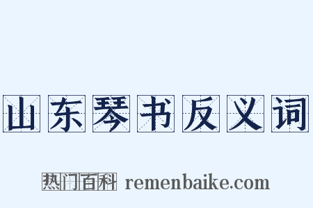 山东琴书反义词是什么意思的图片